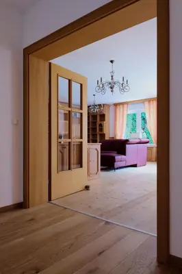 Ein Bett oder Betten in einem Zimmer der Unterkunft Charmantes Einfamilienhaus