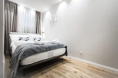 Ein Bett oder Betten in einem Zimmer der Unterkunft BRAND NEW! Apartment Saphire - right near Schönbrunn Palace