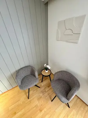 Ein Sitzbereich in der Unterkunft Gasthaus Paus