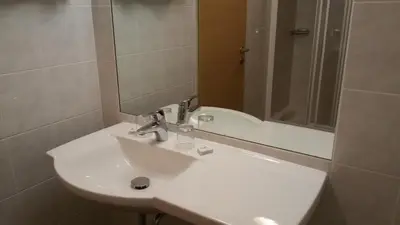 Ein Badezimmer in der Unterkunft Pension Joseph Haydn