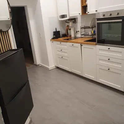 Küche/Küchenzeile in der Unterkunft Cozy Vienna City Apartment near Central Station