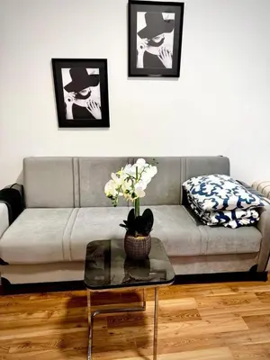 Ein Sitzbereich in der Unterkunft Family Apartment near Schönbrunn Palace HL2