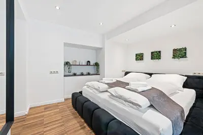 Ein Bett oder Betten in einem Zimmer der Unterkunft Luxury Wellness Villa Grinzing