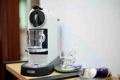 Küche/Küchenzeile in der Unterkunft Ruhiges Doppelzimmer bei Wien mit eigenem Bad