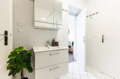 Ein Badezimmer in der Unterkunft New stylish apartment in the heart of Vienna