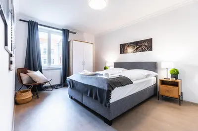 Ein Bett oder Betten in einem Zimmer der Unterkunft New stylish apartment in the heart of Vienna