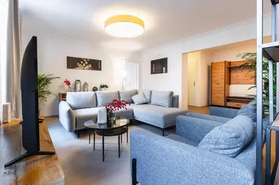 Ein Sitzbereich in der Unterkunft New stylish apartment in the heart of Vienna