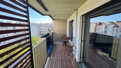 Ein Balkon oder eine Terrasse in der Unterkunft Your temporary home in Vienna