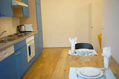 Küche/Küchenzeile in der Unterkunft Modern Apartment in Viennas hip area, Central & Comfortable Stay