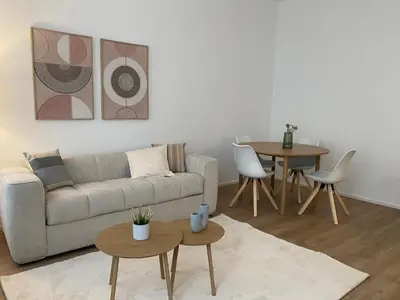 Ein Sitzbereich in der Unterkunft Habicher Vienna Apartments
