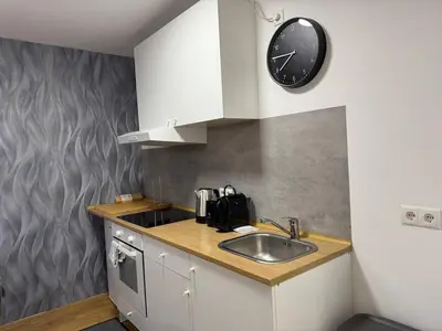 Küche/Küchenzeile in der Unterkunft Stylish Stadlau Apartment - Free Parking