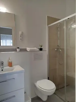 Ein Badezimmer in der Unterkunft Luxus Ottakring