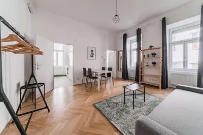 Ein Sitzbereich in der Unterkunft Trendy Schönbrunn Apartment