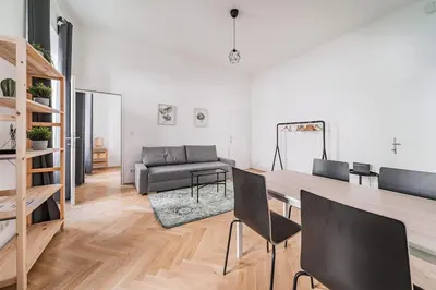 Ein Sitzbereich in der Unterkunft Trendy Schönbrunn Apartment