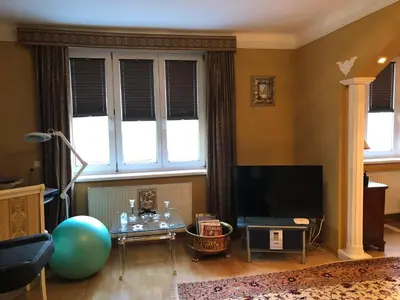 Ein Sitzbereich in der Unterkunft Leon