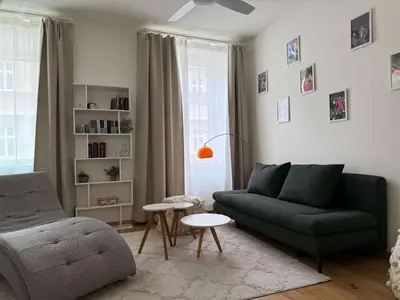 Ein Sitzbereich in der Unterkunft Central and stylish studio in Vienna