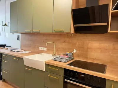 Küche/Küchenzeile in der Unterkunft Central and stylish studio in Vienna