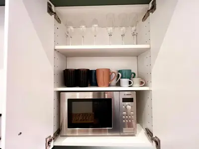 Küche/Küchenzeile in der Unterkunft TheWICKI 1504 - Wunderschöne Apartments in Wien