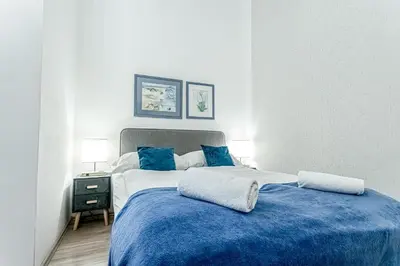 Ein Bett oder Betten in einem Zimmer der Unterkunft Sweet 3 Rooms Complex, Shopping Paradise Mariahilfer