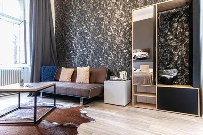 Ein Sitzbereich in der Unterkunft Sweet 3 Rooms Complex, Shopping Paradise Mariahilfer
