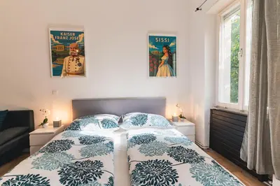 Ein Bett oder Betten in einem Zimmer der Unterkunft Stay at Schönbrunn #2