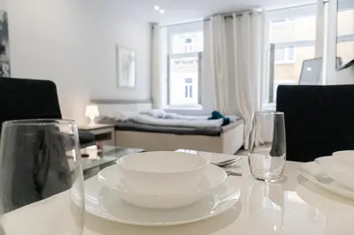 Grundriss der Unterkunft Elegant 1BR City Stay in Prime Vienna Location