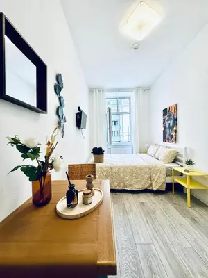 Ein Sitzbereich in der Unterkunft Elegant Yet Affordable Palace Studio