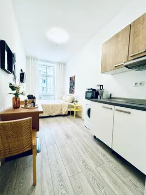 Küche/Küchenzeile in der Unterkunft Elegant Yet Affordable Palace Studio