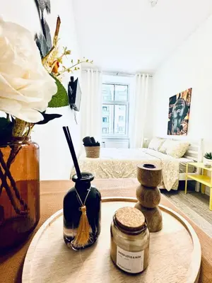 Ein Sitzbereich in der Unterkunft Elegant Yet Affordable Palace Studio