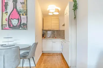 Küche/Küchenzeile in der Unterkunft Stylish 1BR & 1Living Room Apartment in Vienna