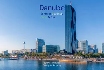 Ein allgemeiner Blick auf Wien oder ein Stadtblick von der Ferienwohnung aus
