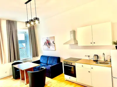 Küche/Küchenzeile in der Unterkunft Privat Lax Apartment in der nähe von wien city center