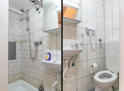 Ein Badezimmer in der Unterkunft Beautiful 1BR Apartment by Westbahnhof Station Great for Longstays