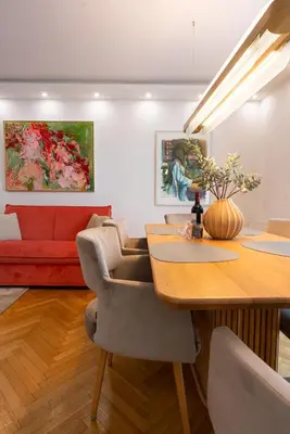 Ein Sitzbereich in der Unterkunft Vienna Deluxe Residences - Schönbrunn