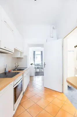 Küche/Küchenzeile in der Unterkunft Central Cosy Stylish Apartment