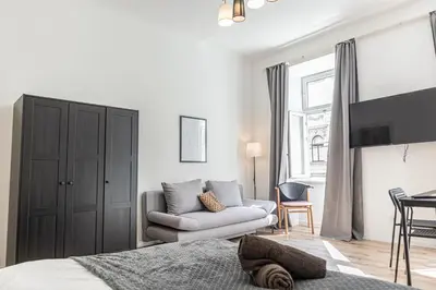TV/Unterhaltungsangebot in der Unterkunft Comfertable 1BR Apartment very Central In Vienna