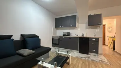Küche/Küchenzeile in der Unterkunft Lovely 1BR &1LR Apt with WiFi Near Amusement Park