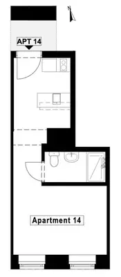 Grundriss der Unterkunft Residence K - Comfy Studio in Historic Townhouse