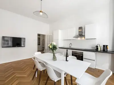 Küche/Küchenzeile in der Unterkunft A&S Tivoli Apartment Vienna