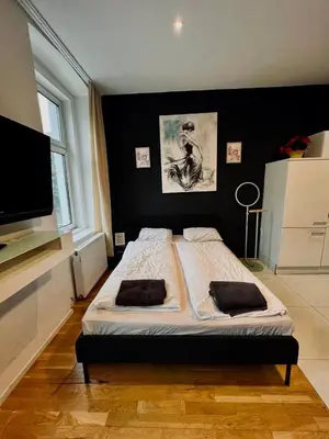 Ein Bett oder Betten in einem Zimmer der Unterkunft WW Apartment - Brigittenau Area MM16