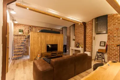 TV/Unterhaltungsangebot in der Unterkunft Zentrales Industrial Street-Loft Wien