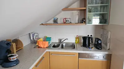 Küche/Küchenzeile in der Unterkunft Apartmenthaus-Winkler Wiener-Neustadt-Umgebung