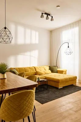 Ein Sitzbereich in der Unterkunft Melody Apartments Vienna
