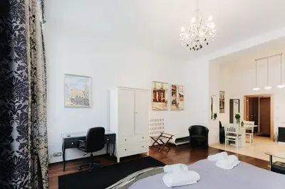 Ein Sitzbereich in der Unterkunft Vienna Stay