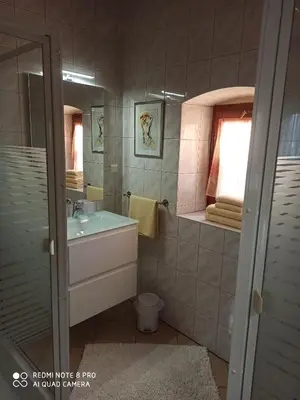 Ein Badezimmer in der Unterkunft Alte Mühle