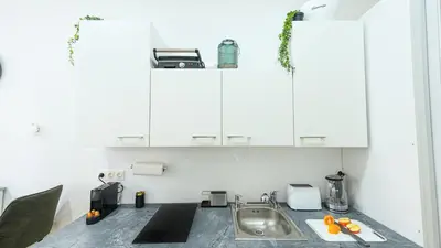 Küche/Küchenzeile in der Unterkunft Urban Three Bedroom Apartment Vienna