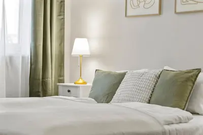 Ein Bett oder Betten in einem Zimmer der Unterkunft Modern Living by Millennium City & U6 Handelskai