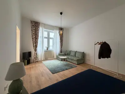 Ein Sitzbereich in der Unterkunft Cosy City Apartment Modern Living in Wien Penzing