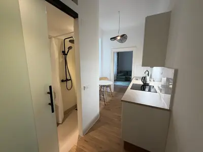 Küche/Küchenzeile in der Unterkunft Cosy City Apartment Modern Living in Wien Penzing