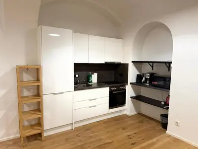 Küche/Küchenzeile in der Unterkunft City Vienna Hirsch Apartment